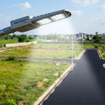 Blacktop Roads with LED Street Lights